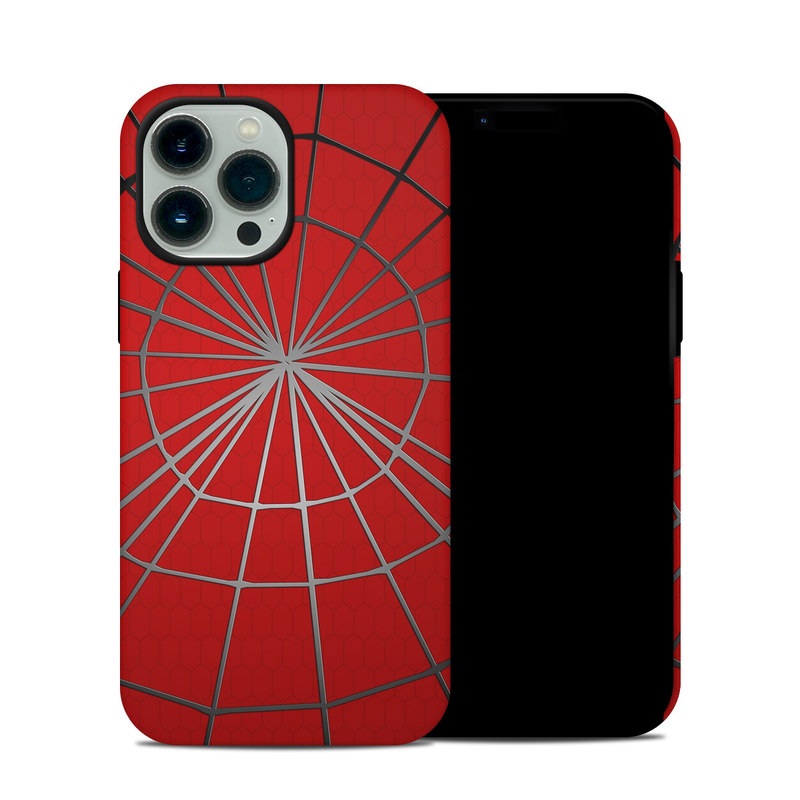 iPhone 13 Pro Max Hybrid Case design of Red, Symmetry, Circle, Pattern, Line with red, black, gray colors