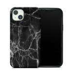 Black Marble iPhone 14 Plus Hybrid Case