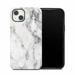 White Marble iPhone 14 Plus Hybrid Case