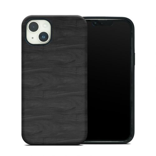 Black Woodgrain iPhone 14 Plus Hybrid Case