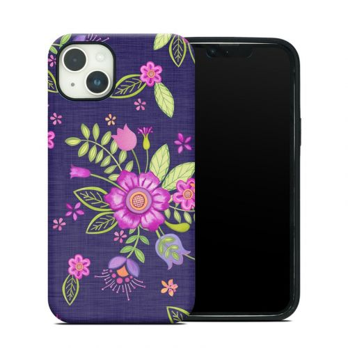 Folk Floral iPhone 14 Plus Hybrid Case