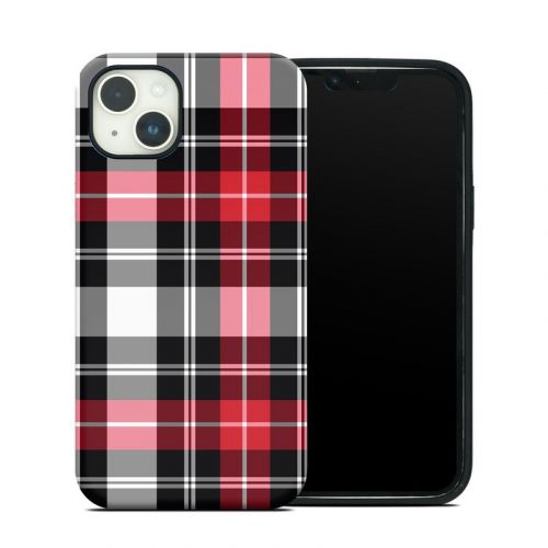 Red Plaid iPhone 14 Plus Hybrid Case