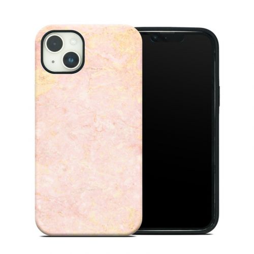 Rose Gold Marble iPhone 14 Plus Hybrid Case