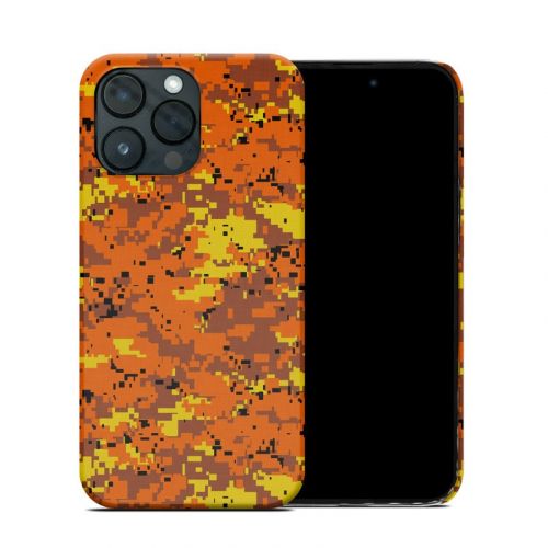 Digital Orange Camo iPhone 14 Pro Max Clip Case