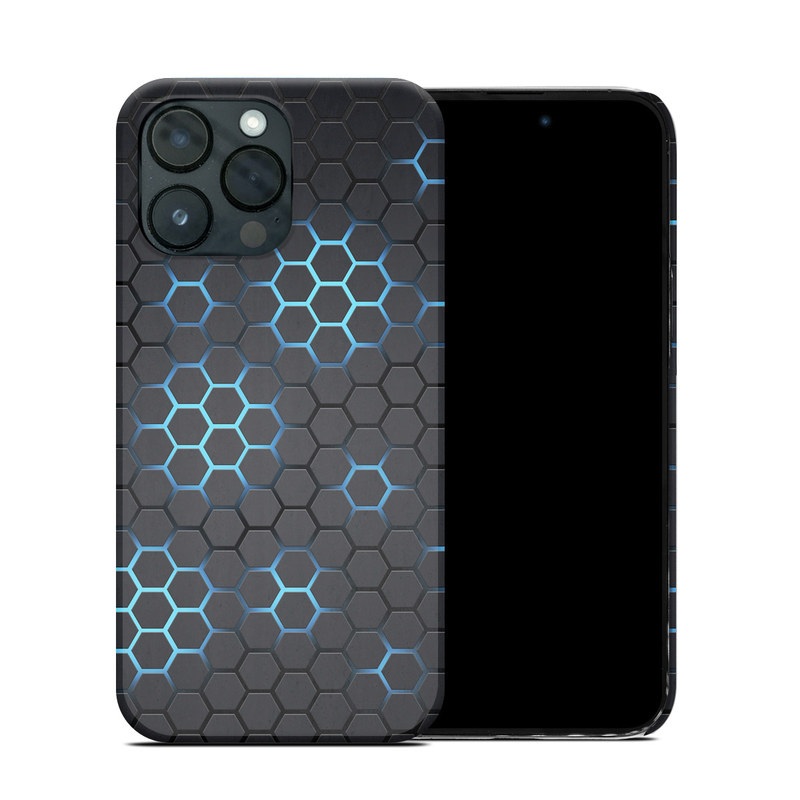 iPhone 14 Pro Max Clip Cas design of Pattern, Water, Design, Circle, Metal, Mesh, Sphere, Symmetry, with black, gray, blue colors