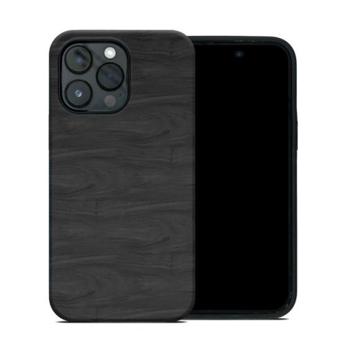 Black Woodgrain iPhone 14 Pro Max Hybrid Case