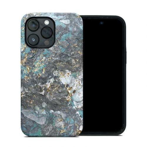 Gilded Glacier Marble iPhone 14 Pro Max Hybrid Case