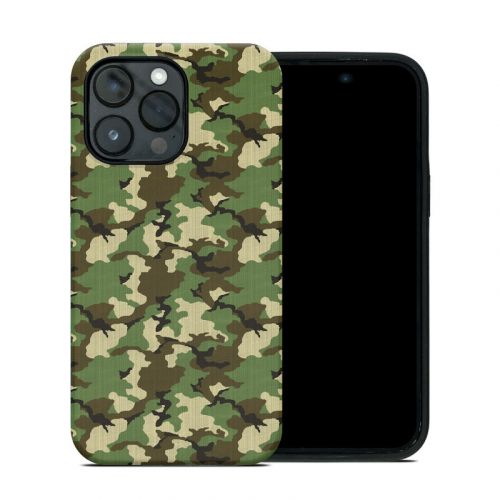 Woodland Camo iPhone 14 Pro Max Hybrid Case