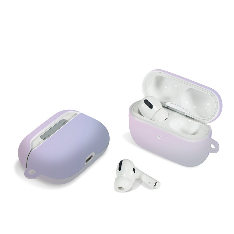 Apple AirPods Pro Case design of White, Blue, Daytime, Sky, Atmospheric phenomenon, Atmosphere, Calm, Line, Haze, Fog, with pink, purple, blue colors