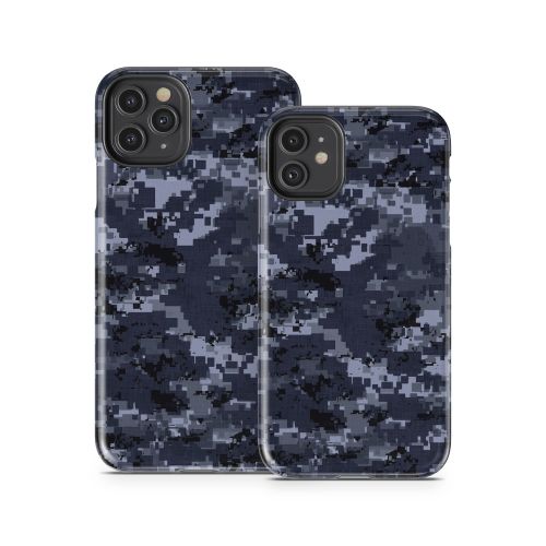 Digital Navy Camo iPhone 11 Series Tough Case