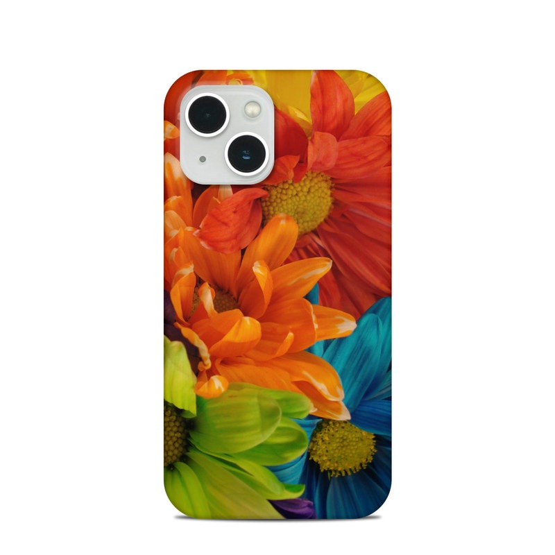 iPhone 13 Clip Case design of Flower, Petal, Orange, Cut flowers, Yellow, Plant, Bouquet, Floral design, Flowering plant, Gerbera with red, green, black, blue colors