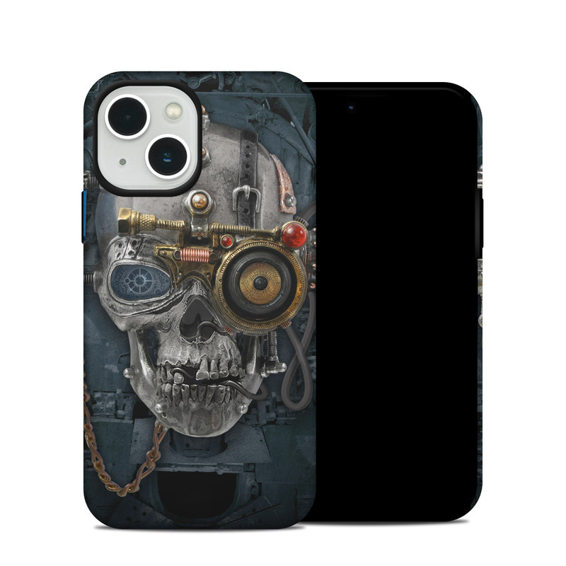 iPhone 13 Hybrid Case design of Engine, Auto part, Still life photography, Personal protective equipment, Illustration, Automotive engine part, Art with black, gray, red, green colors
