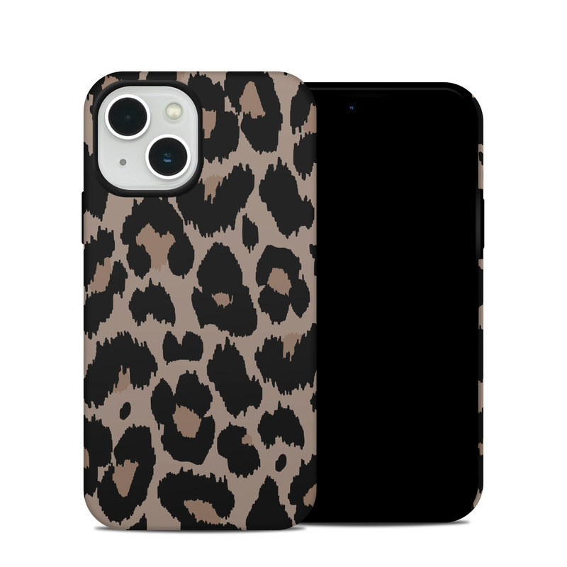 iPhone 13 Hybrid Case design of Pattern, Brown, Fur, Design, Textile, Monochrome, Fawn, with black, gray, red, green colors