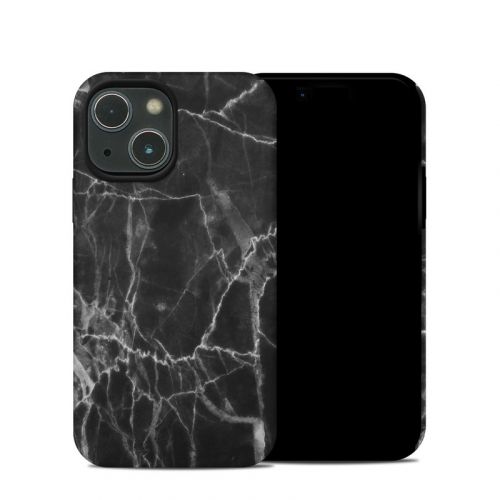 Black Marble iPhone 13 mini Hybrid Case
