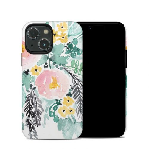 Blushed Flowers iPhone 13 mini Hybrid Case