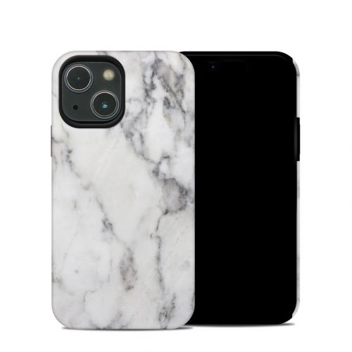 White Marble iPhone 13 mini Hybrid Case