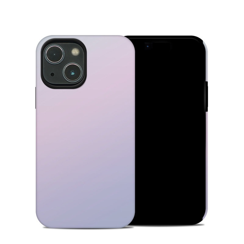 iPhone 13 mini Hybrid Case design of White, Blue, Daytime, Sky, Atmospheric phenomenon, Atmosphere, Calm, Line, Haze, Fog, with pink, purple, blue colors