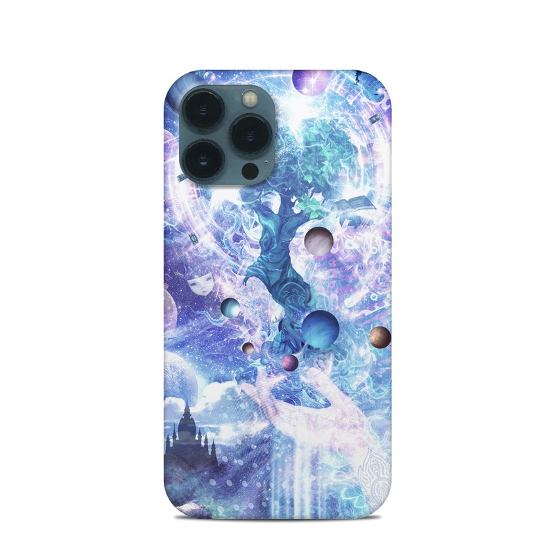 iPhone 13 Pro Clip Case design of Bird, Butterfly, Planets, Deer, Space, Purple, World, Astronomical Object, Cg Artwork, Illustration, Universe, Painting, Fictional Character, Outer Space, Astronomy, Science, Water Feature, Graphic Design, Graphics, Star, Mythology, with blue, purple, white, black, gray, green colors