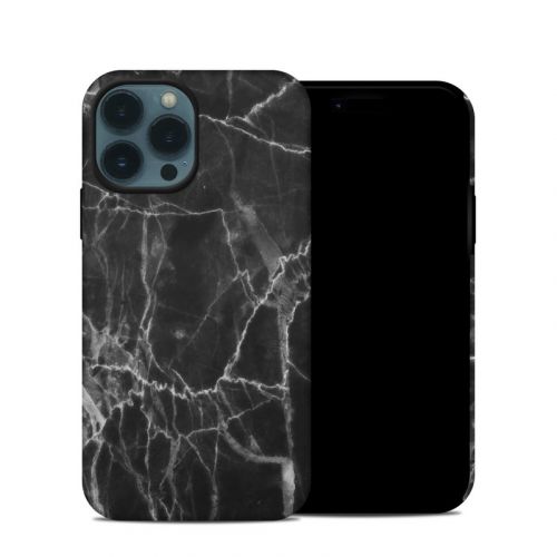 Black Marble iPhone 13 Pro Hybrid Case