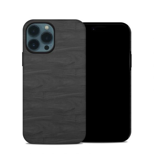 Black Woodgrain iPhone 13 Pro Hybrid Case