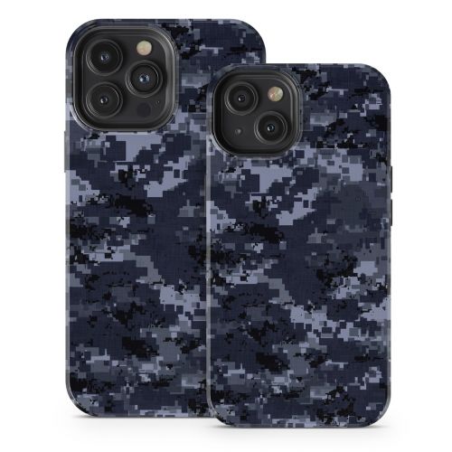 Digital Navy Camo iPhone 13 Series Tough Case