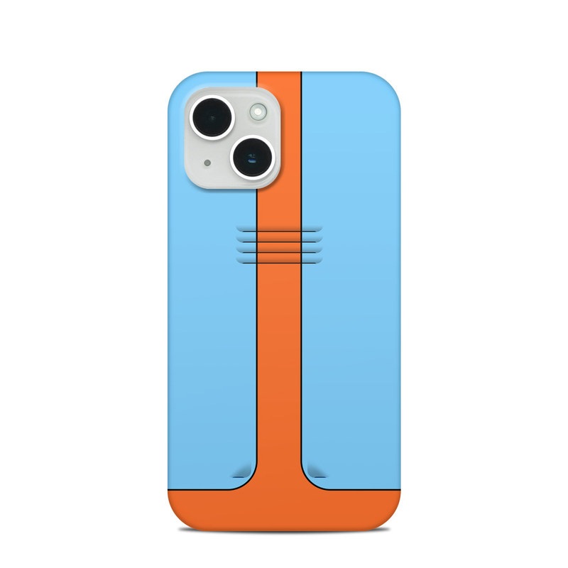 iPhone 14 Clip Case design of Line, with blue, orange, black colors