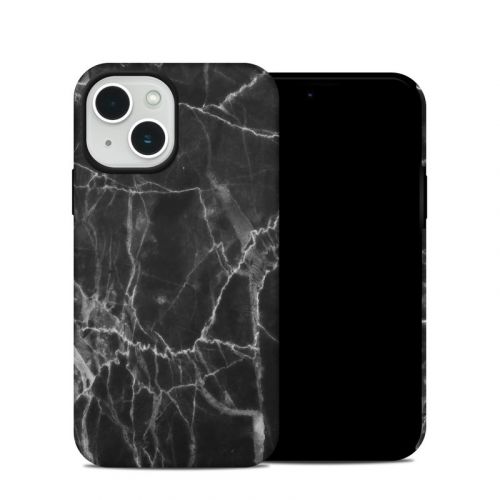Black Marble iPhone 14 Hybrid Case