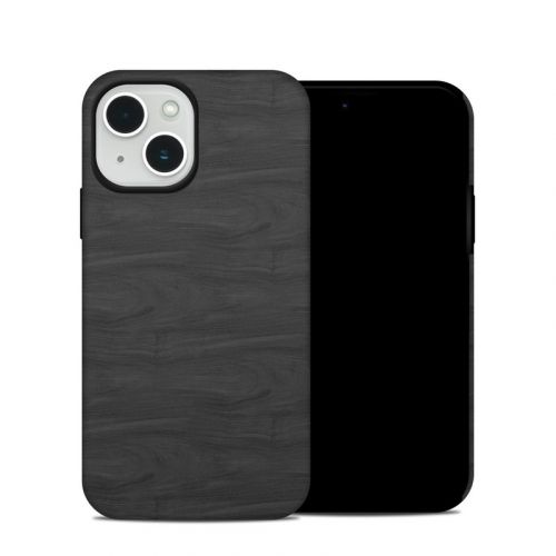 Black Woodgrain iPhone 14 Hybrid Case