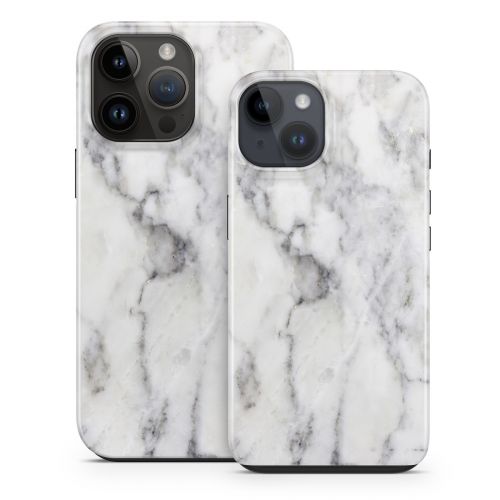 White Marble iPhone 14 Series Tough Case