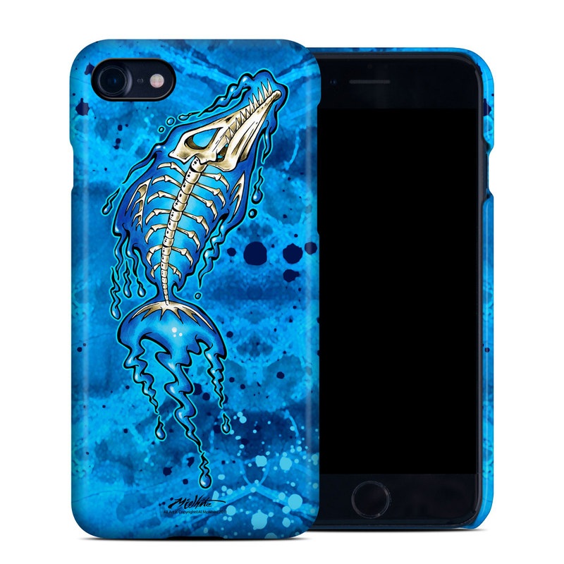 iPhone 8 Clip Case design of Blue, Water, Aqua, Electric blue, Illustration, Graphic design, Liquid, Graphics, Marine biology, Art, with blue, white colors