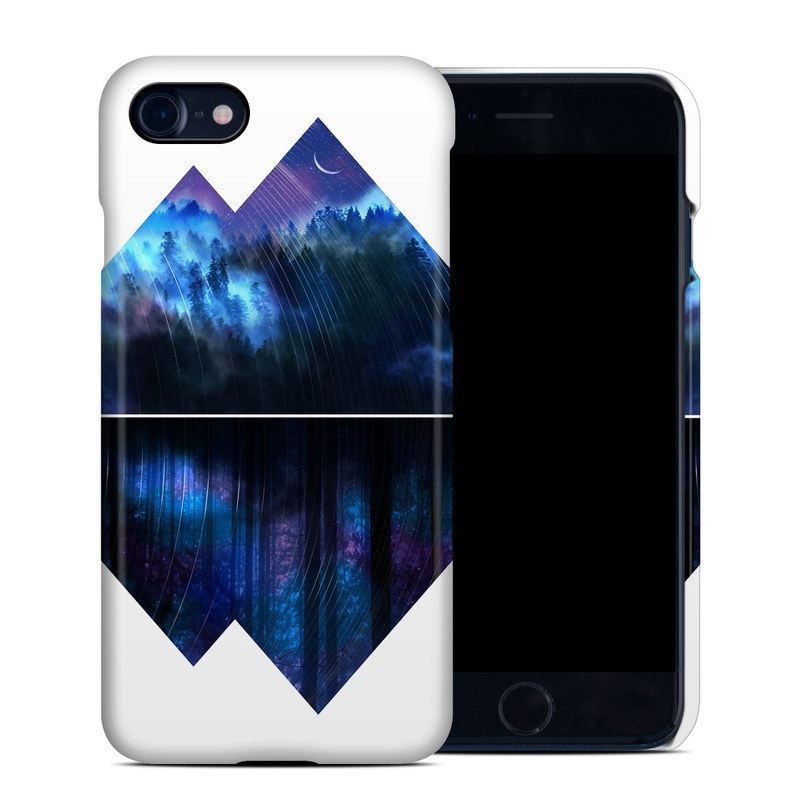 iPhone 8 Clip Case design of Blue, Cobalt blue, Pyramid, Pattern, Electric blue, Design, Fractal art, Sky, Triangle, Space, with white, blue, purple, black colors