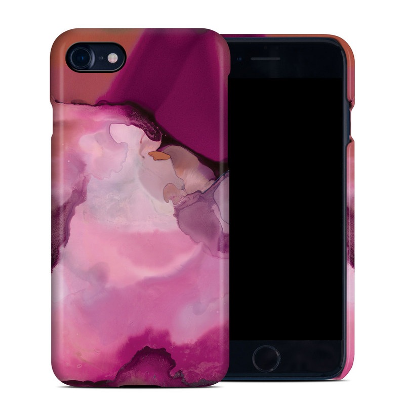 iPhone 8 Clip Case design of Purple, Pink, Watercolor paint, Magenta, Illustration, Art, with white, red, pink, white colors