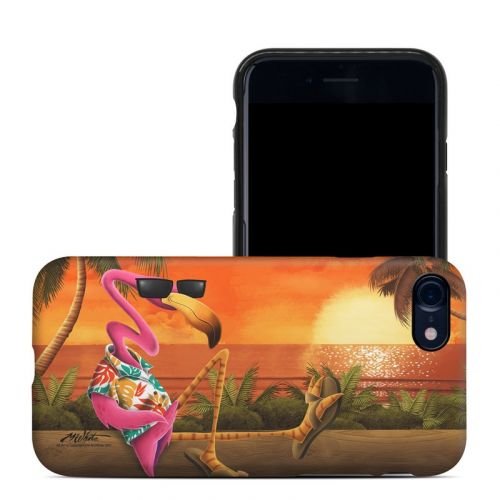 Sunset Flamingo iPhone 8 Hybrid Case