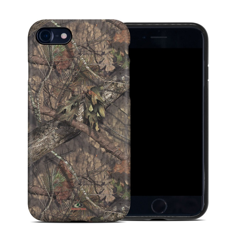 iPhone 8 Hybrid Case design of shellbark hickory, Camouflage, Tree, Branch, Trunk, Plant, Leaf, Adaptation, Wood, Twig, with orange, green, red, black, gray colors