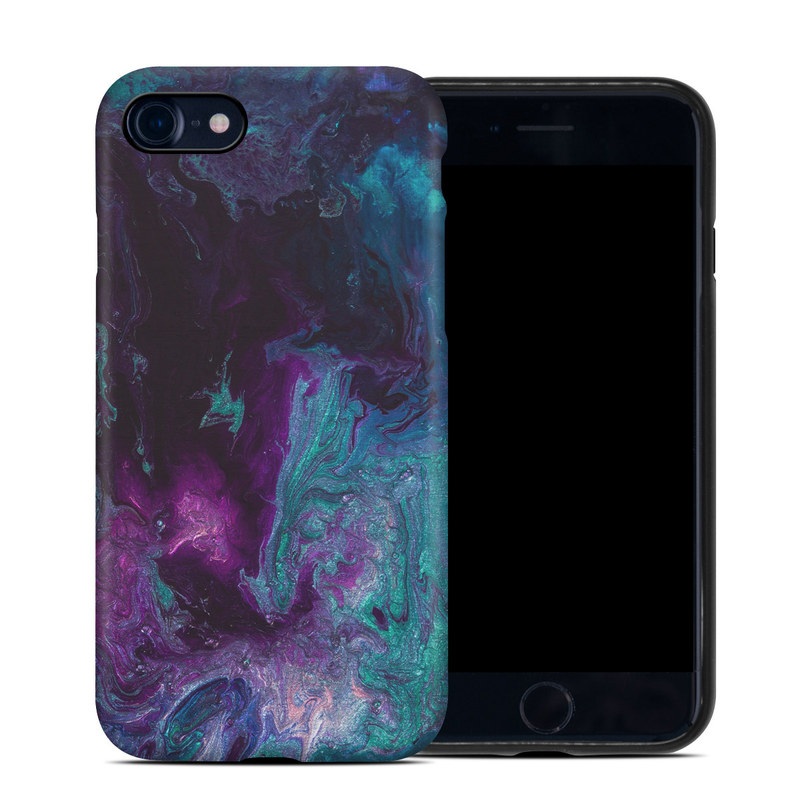 iPhone 8 Hybrid Case design of Blue, Purple, Violet, Water, Turquoise, Aqua, Pink, Magenta, Teal, Electric blue, with blue, purple, black colors