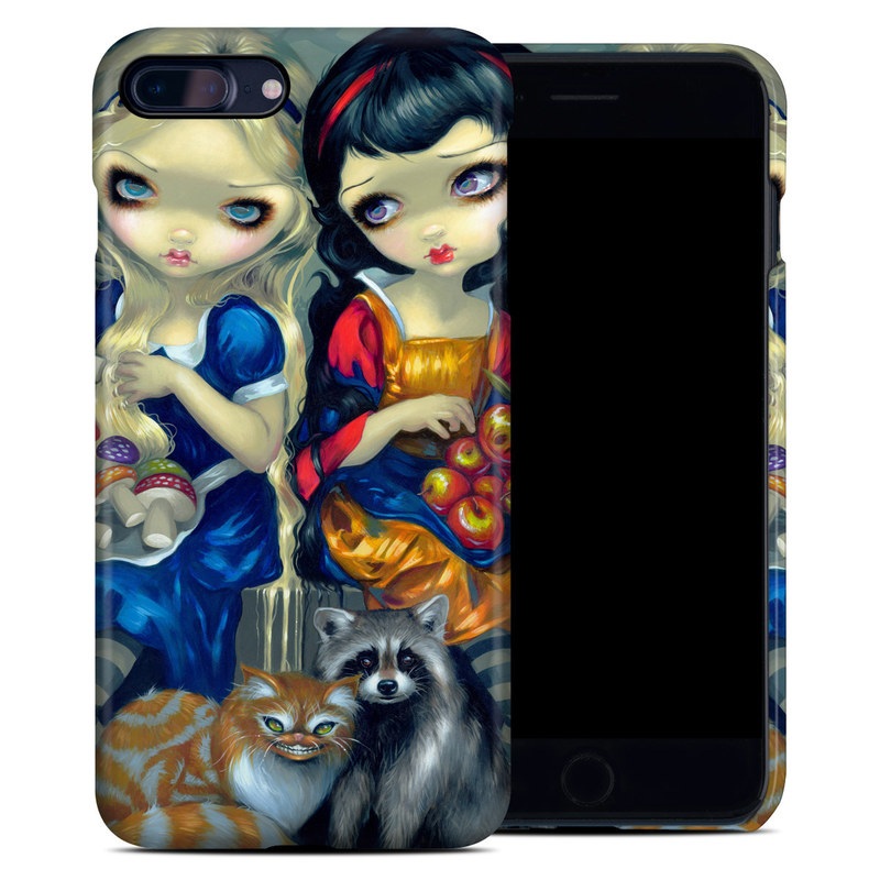iPhone 8 Plus Clip Case design of Doll, Cartoon, Illustration, Cat, Art, Fawn, Toy, Fictional character, Whiskers, with blue, yellow, red, orange, gray colors