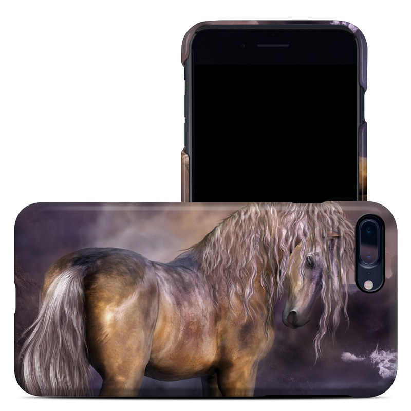 iPhone 8 Plus Clip Case design of Horse, Mane, Stallion, Mustang horse, Fictional character, Mare, Painting, Wildlife, Mythical creature, with black, gray, red, blue, green colors