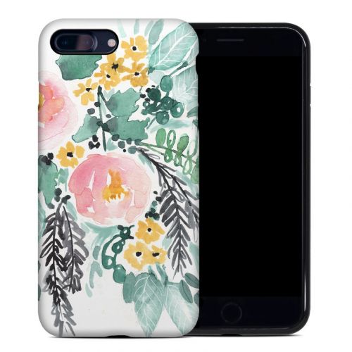 Blushed Flowers iPhone 8 Plus Hybrid Case