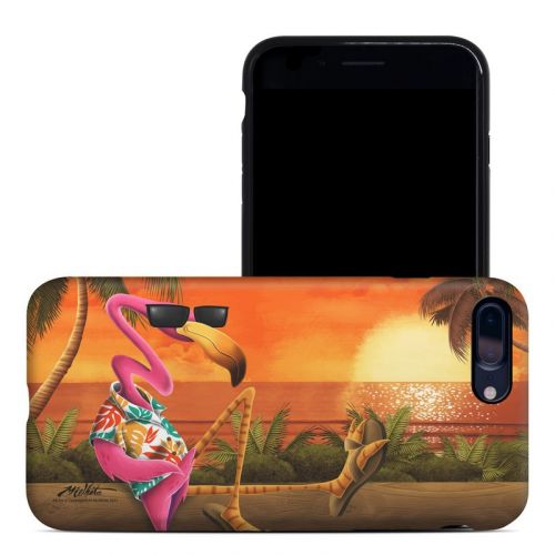 Sunset Flamingo iPhone 8 Plus Hybrid Case