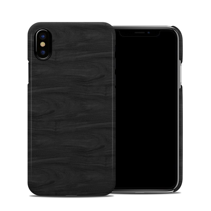 iPhone XS Clip Case design of Black, Brown, Wood, Grey, Flooring, Floor, Laminate flooring, Wood flooring, with black colors