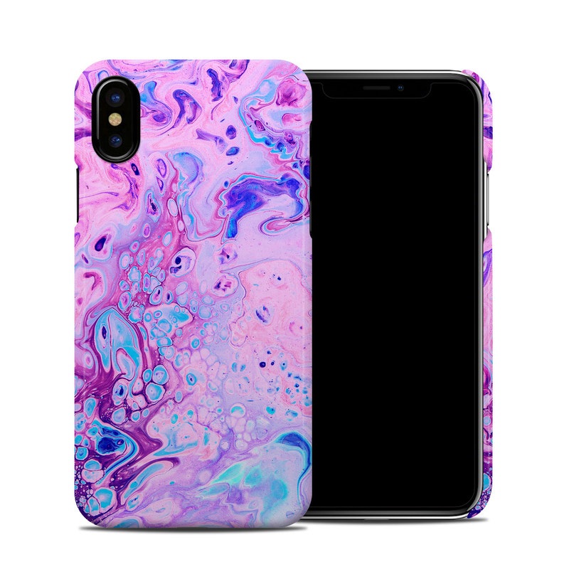 iPhone XS Clip Case design of Purple, Violet, Lilac, Art, Pattern, Modern art, Painting, Visual arts, Acrylic paint, Magenta with pink, purple, blue colors