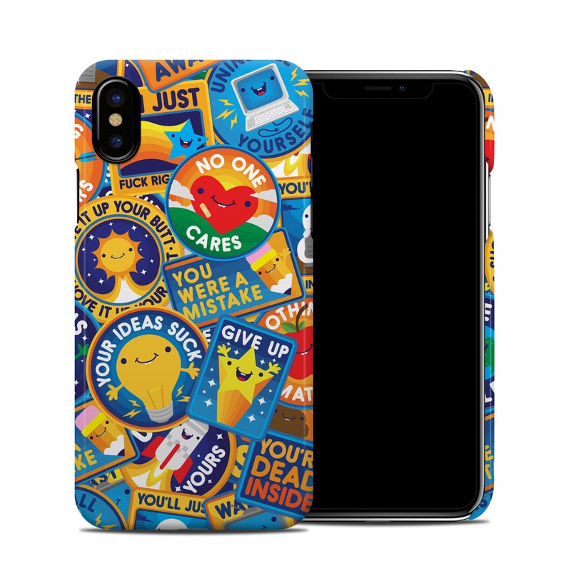 iPhone XS Clip Case design of Pattern, Visual arts, Design, Art, Mosaic, Psychedelic art, with blue, yellow, orange, white, green, red, gray colors