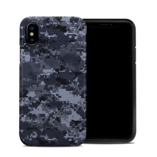 Digital Navy Camo iPhone XS Hybrid Case