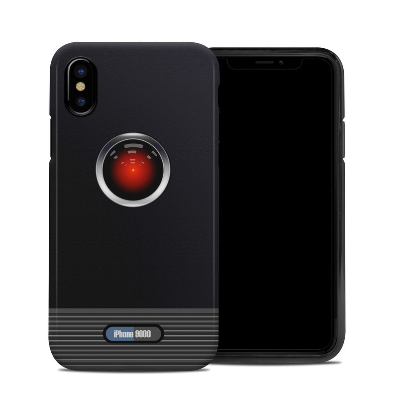 iPhone XS Hybrid Case design of Screenshot, Technology, Circle, Space with black, gray, red, blue colors