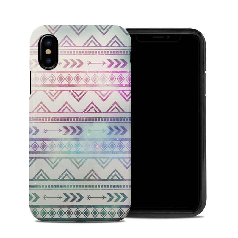 iPhone XS Hybrid Case design of Pattern, Line, Teal, Design, Textile with gray, pink, yellow, blue, black, purple colors