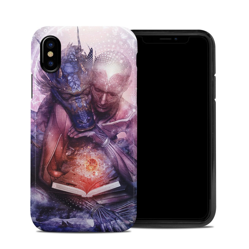 iPhone XS Hybrid Case design of Cg artwork, Illustration, Graphic design, Fictional character, Mythology, Graphics, Space, Art, Darkness with blue, black, red, yellow, white colors