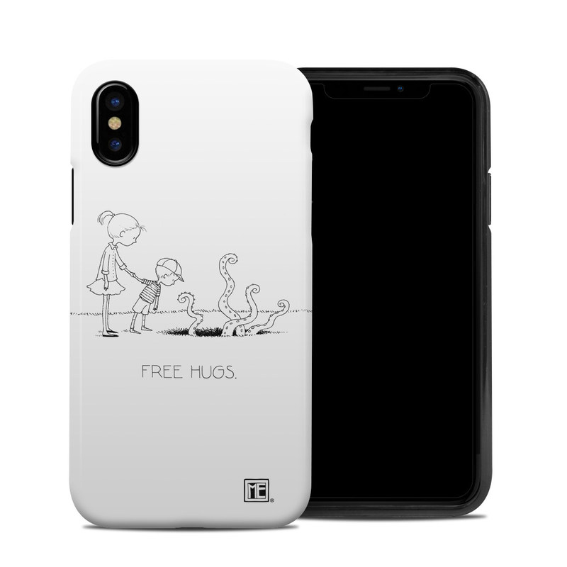 iPhone XS Hybrid Case design of Line art, Cartoon, Text, Drawing, Illustration, Coloring book, Black-and-white, Child, Art with black, white colors