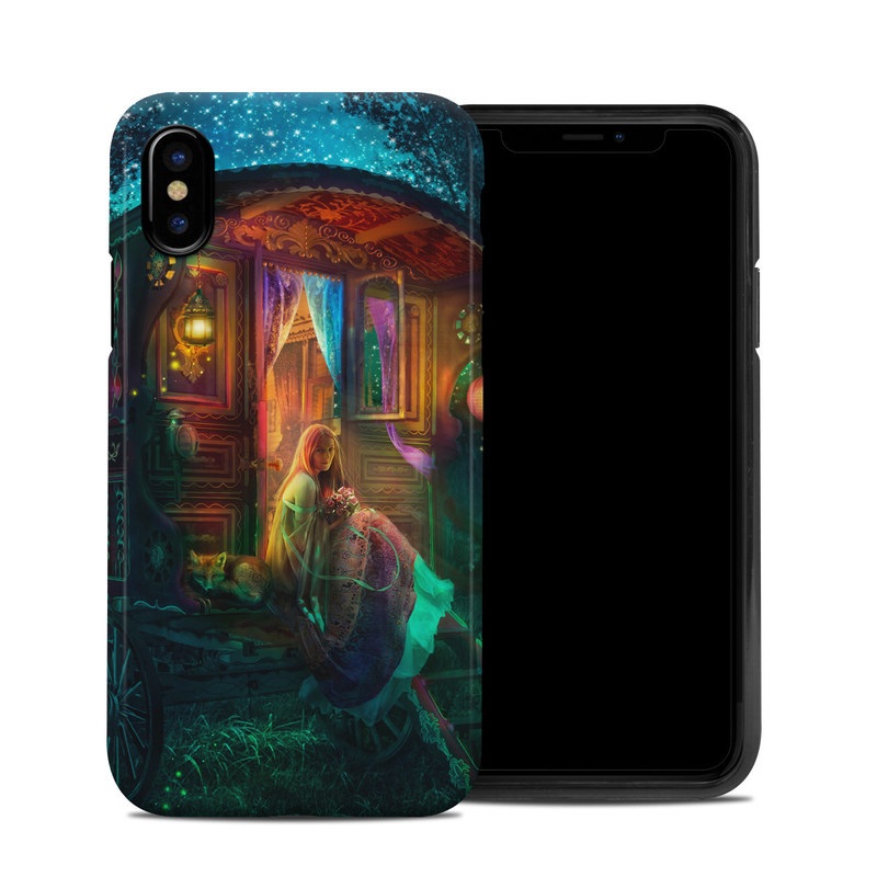 iPhone XS Hybrid Case design of Illustration, Adventure game, Darkness, Art, Digital compositing, Fictional character, Games with black, red, blue, green colors