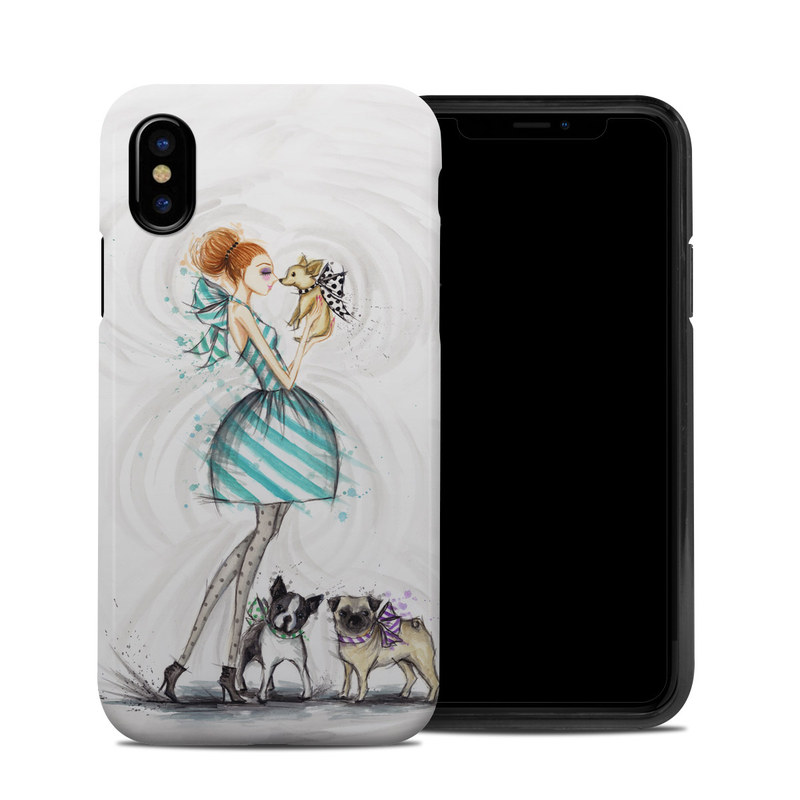 iPhone XS Hybrid Case design of Illustration, Cartoon, Drawing, Art, Costume design, Fictional character, Fashion illustration, Sketch with gray, black, white, blue, gray, yellow, brown colors
