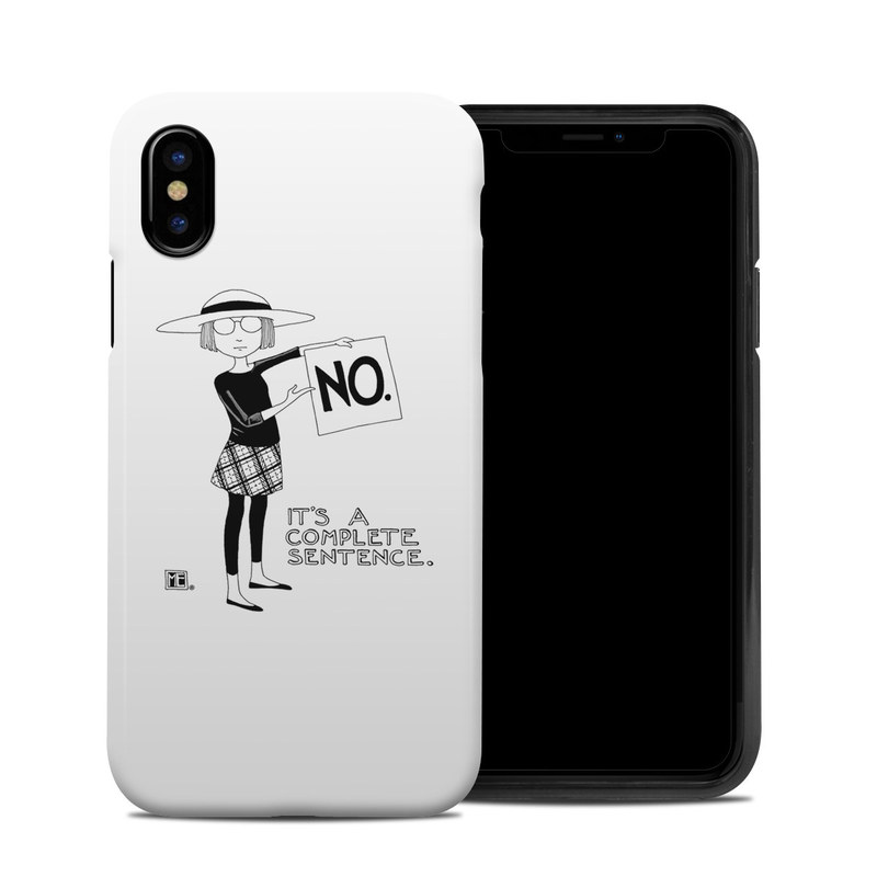 iPhone XS Hybrid Case design of Cartoon, Illustration, Design, Font, Black-and-white, Pattern, Style with white, black colors